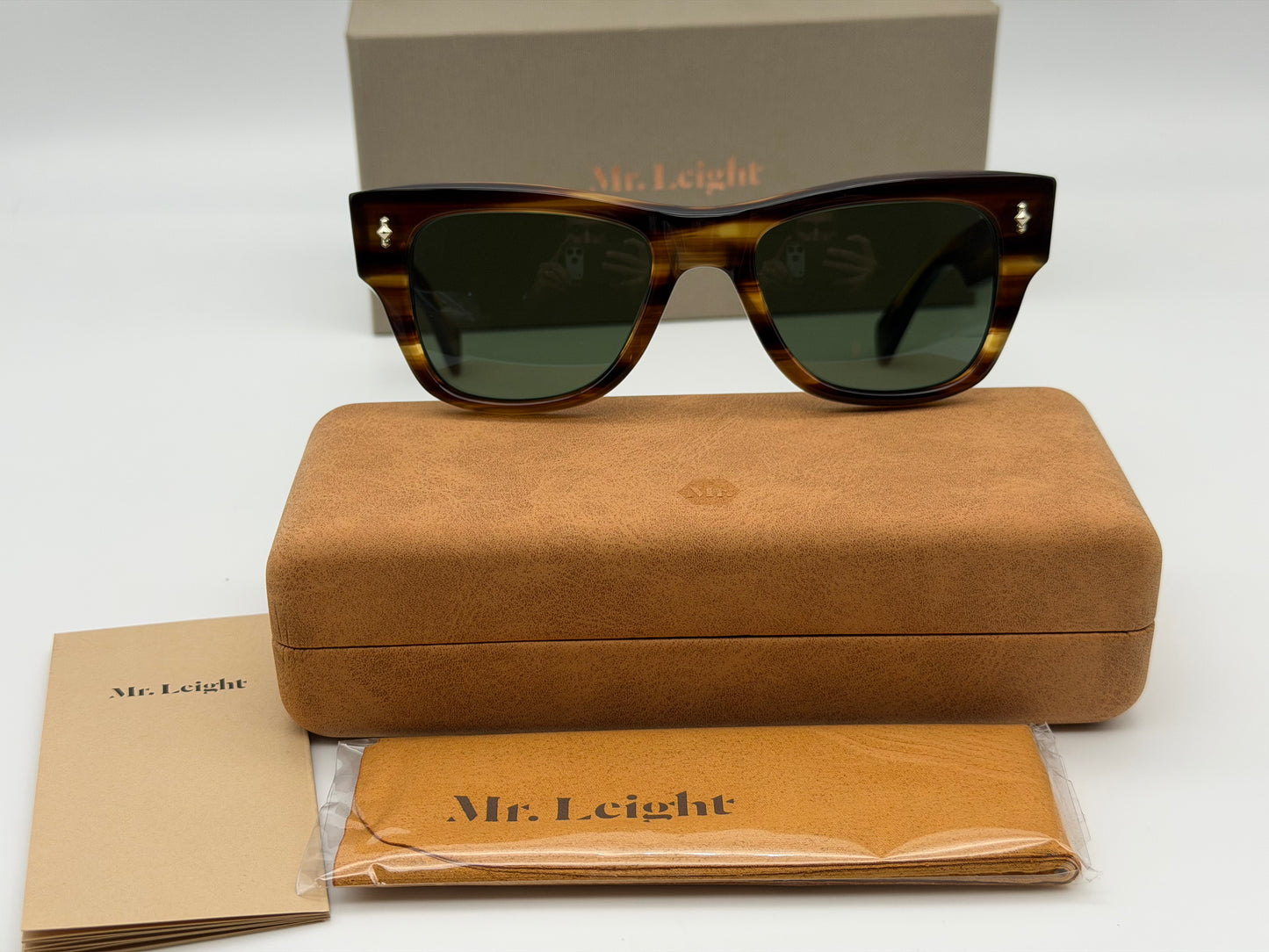 Mr. Leight Duke S 49mm Koa - Antique Gold Glass G 15 ml 2034 NEW