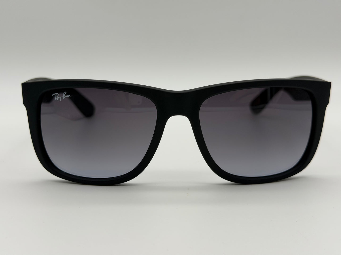 Ray-Ban Justin 54mm Rubber Black / Light Gray Gradient Dark Gray RB 4165 601 / 8G NEW