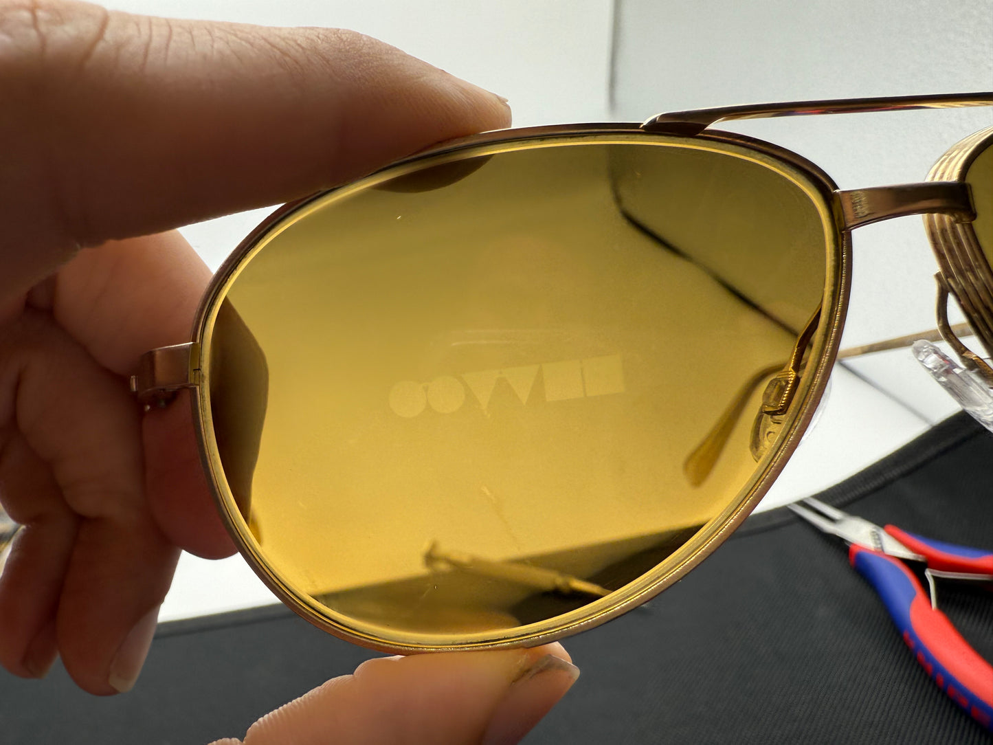 Oliver Peoples Copter 62mm OV 1120 ST 510394 Brushed Gold / Goldtone Gradient Titanium Japan Preowned