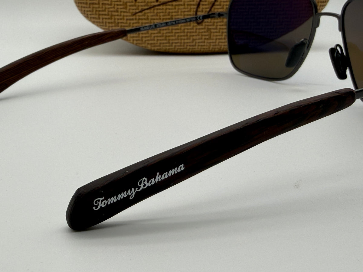 Maui Jim Island Life 57mm Blue Hawaii Gunmetal Exclusive Sunglasses Tommy Bahama Preowned