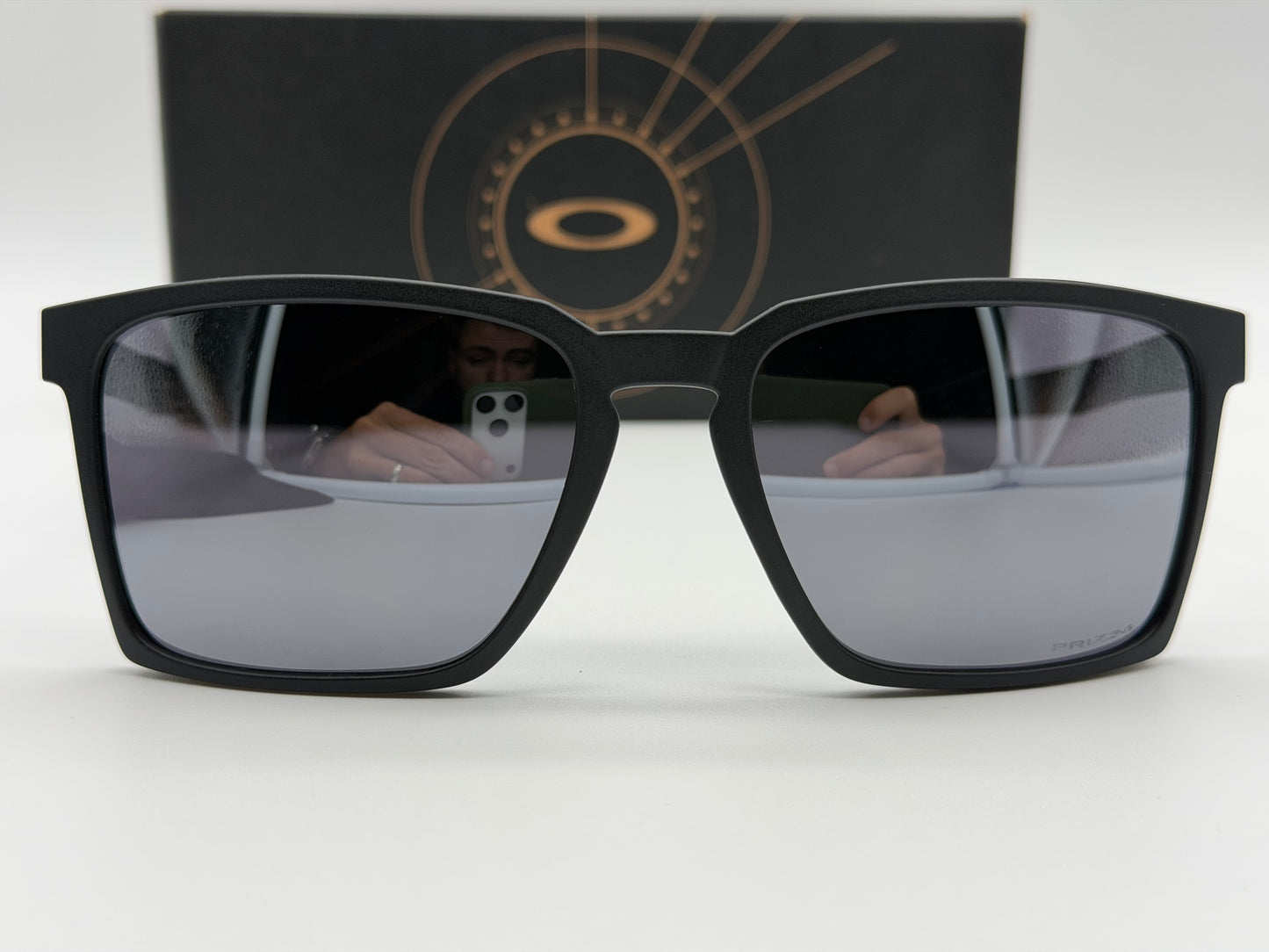 Oakley Exchange Sun 56mm Prizm Black / Satin Black Silver OO 9483 NEW