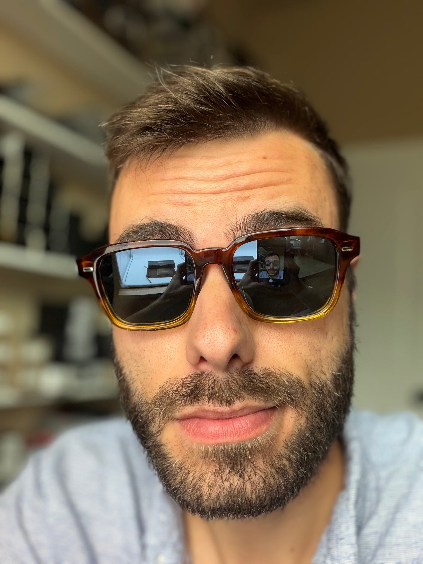 Oliver Peoples Errisson 51mm OV 5562SU  lDark Amber Gradient / Regal Blue 1754W5 Japan