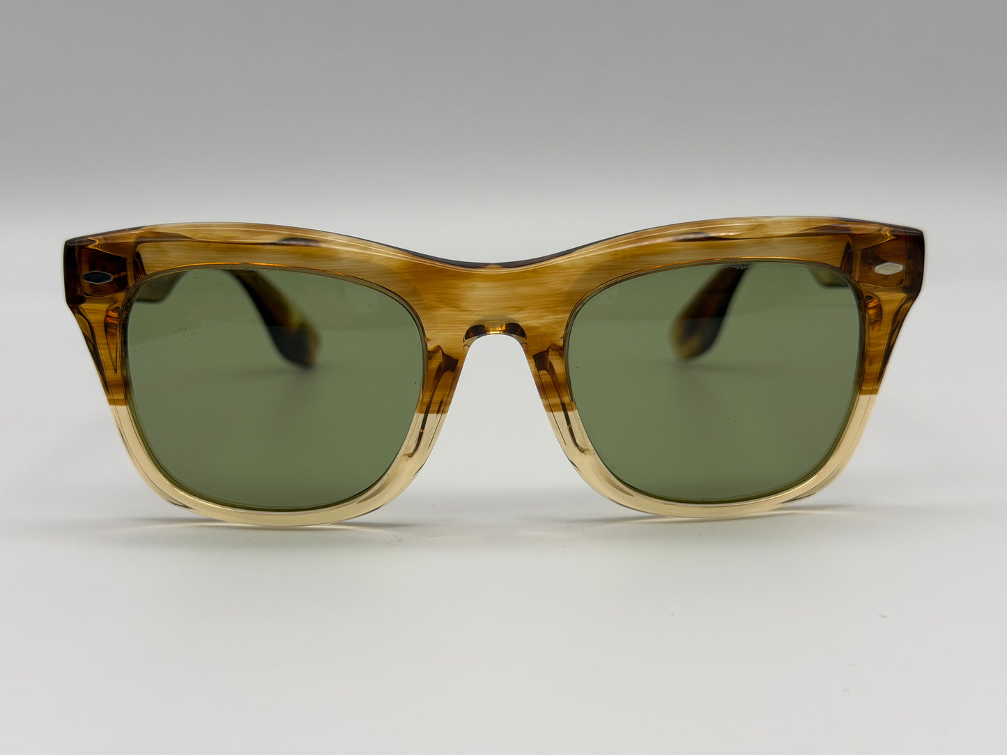 Oliver Peoples Mr. Brunello 50mm Honey VSB / Green CO V5497SU 167452 Italy Preowned