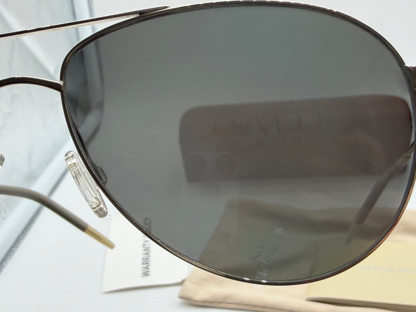 Oliver Peoples Benedict 59mm Silver / VFX Polarized Midnight Express OV1002-S 4132 Japan Preowned