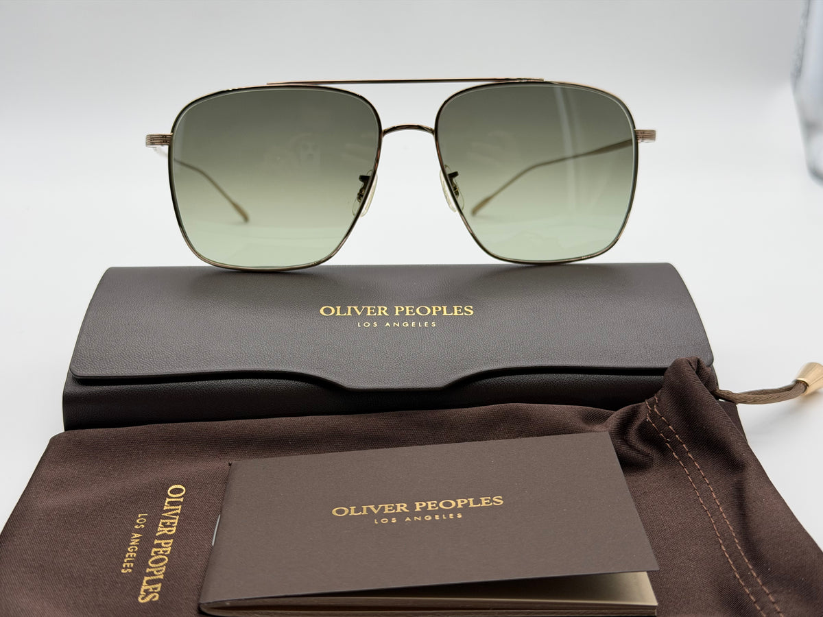 Oliver Peoples Dresner 56mm Gold Titanium / G-15 Gradient Crystal OV1320ST 5292 BH Japan NEW