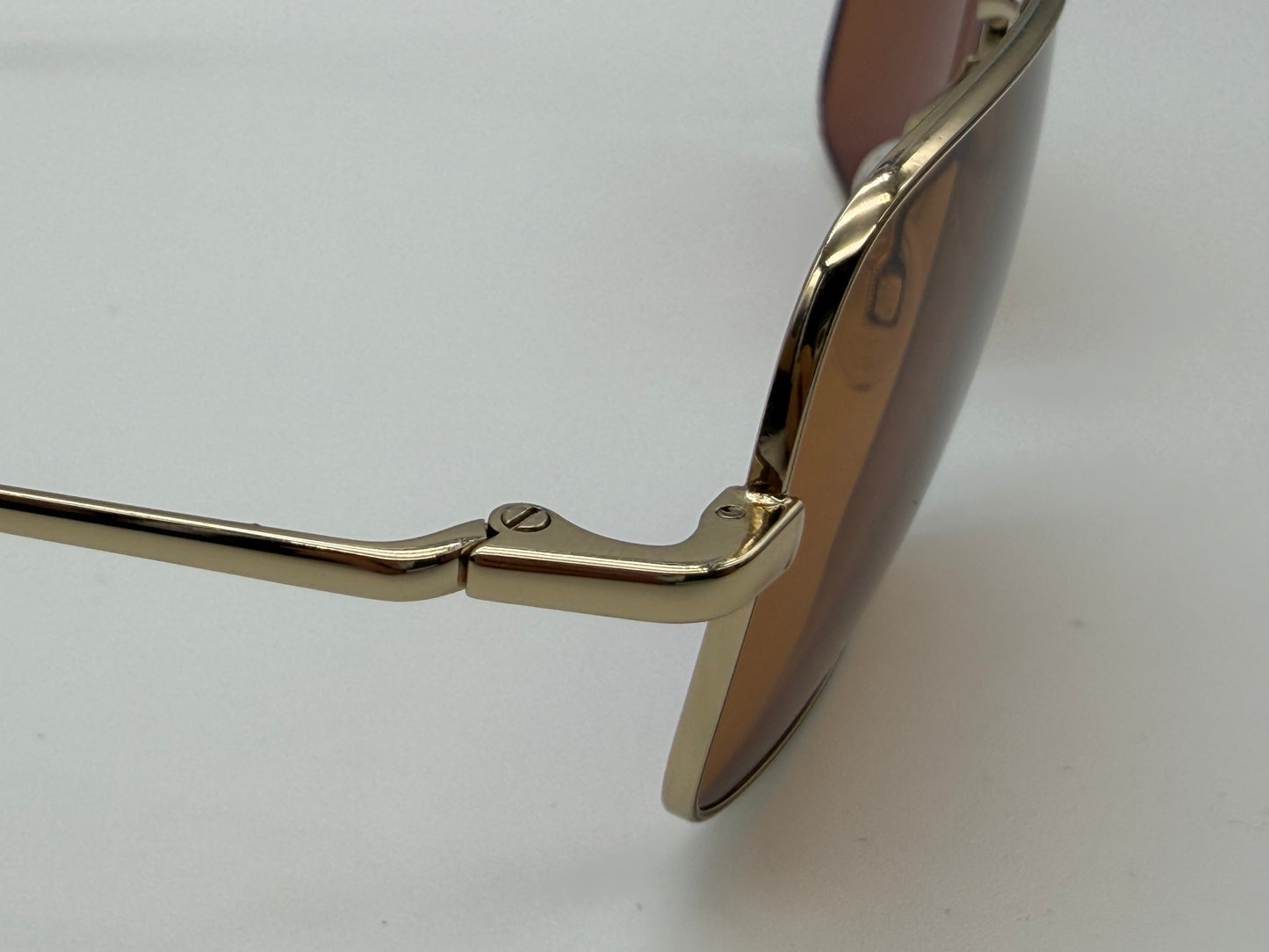 Oliver Peoples Victory II 55mm Gold / Cognac Crystal Lens OV 1373 S Italy NEW