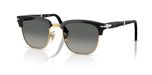 Persol PO 3375 S 50mm Folding Clubmaster Black / Gold - Gray Gradient 122571 Italy Open Box