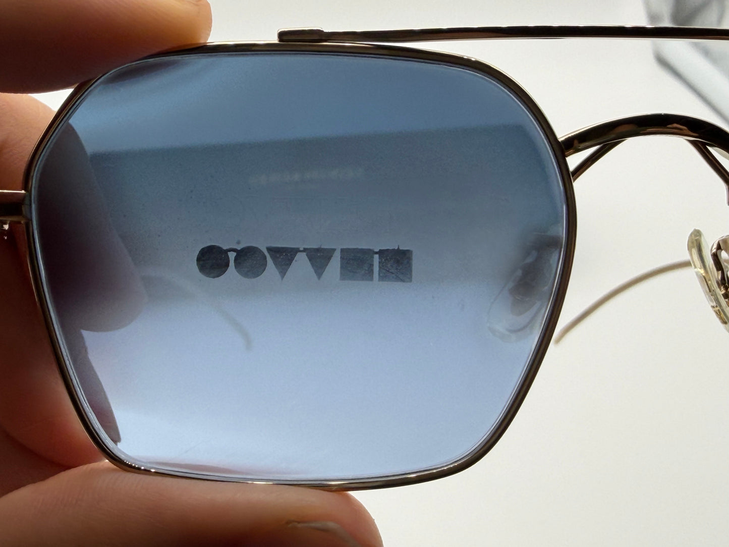Oliver Peoples TK-15 53mm Gold Titanium / Marine Gradient Crystal Lens Japan Missing Box