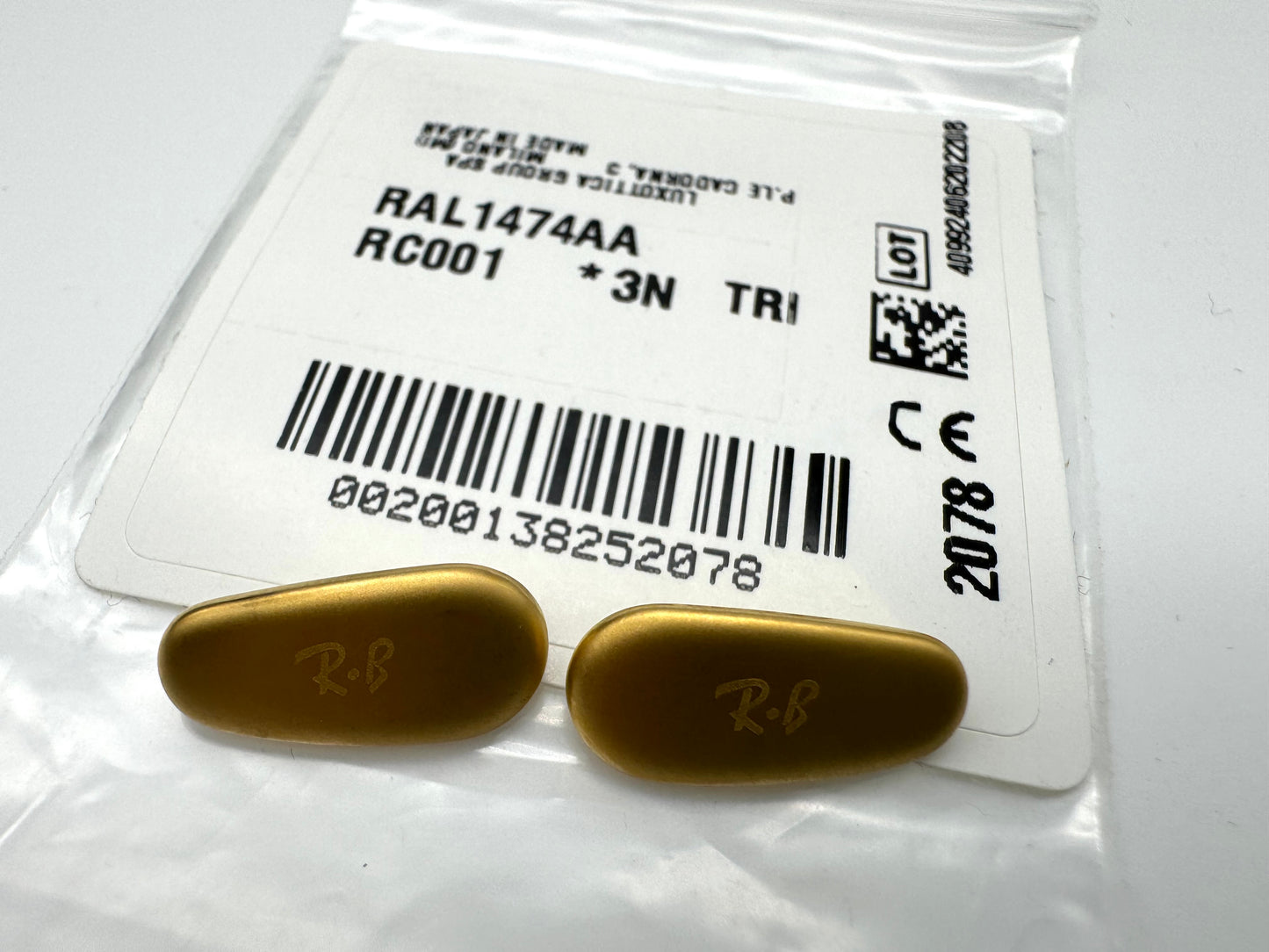 Ray Ban Titanium GOLD Replacement Nose Pads Authentic NEW