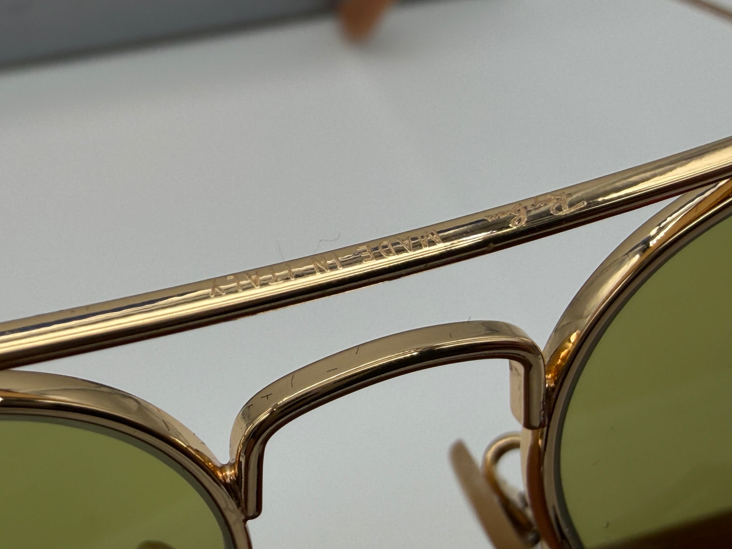 Ray-Ban Aviator 58mm Evolve Photochromatic Green / Gold RB3025 9064 4C Italy NEW