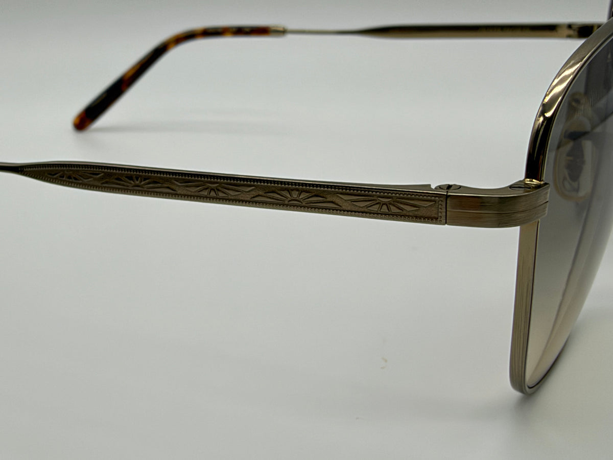 Oliver Peoples Marsan 55mm Brunello Cucinelli Brushed Gold / Shale Gradient Titanium OV 1322 ST 525232 Japan Preowned