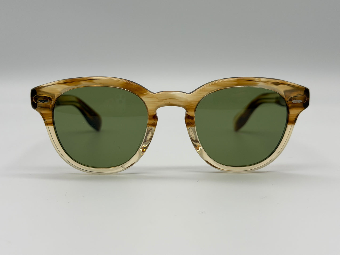 Oliver Peoples Cary Grant Sun 48mm Honey VSB Green Glass Lens OV 5413SU 167452 Italy Preowned
