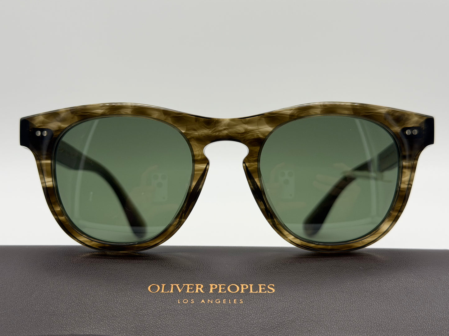 Oliver Peoples Rorke 49mm OV 5509 SU Soft Olive Gradient G-15 173552 Japan Preowned
