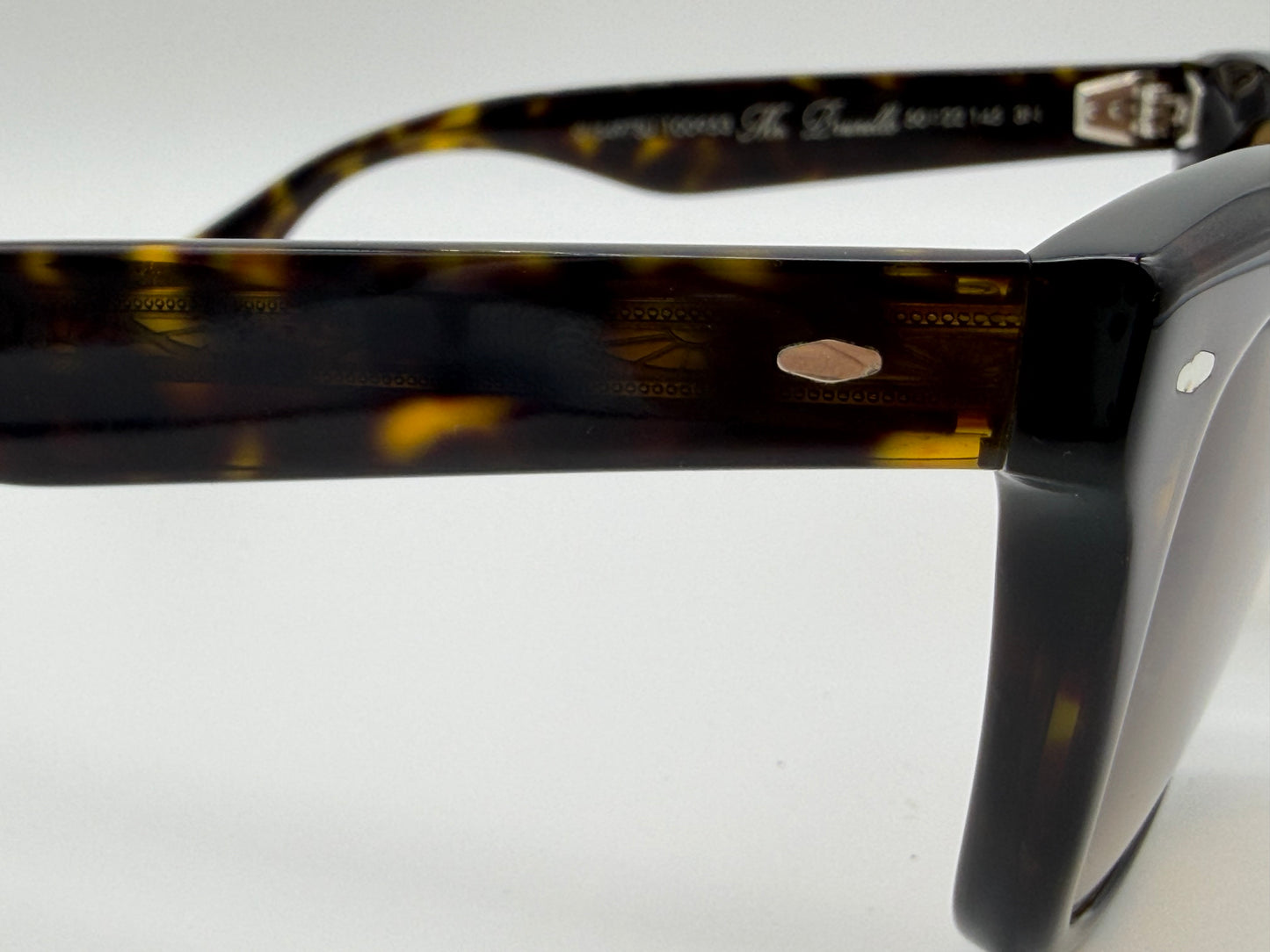 Oliver Peoples x Brunello Cucinelli Mr. Brunello 50mm OV 5497 SU Tortoise / Brown Glass 100953 Itlay Preowned