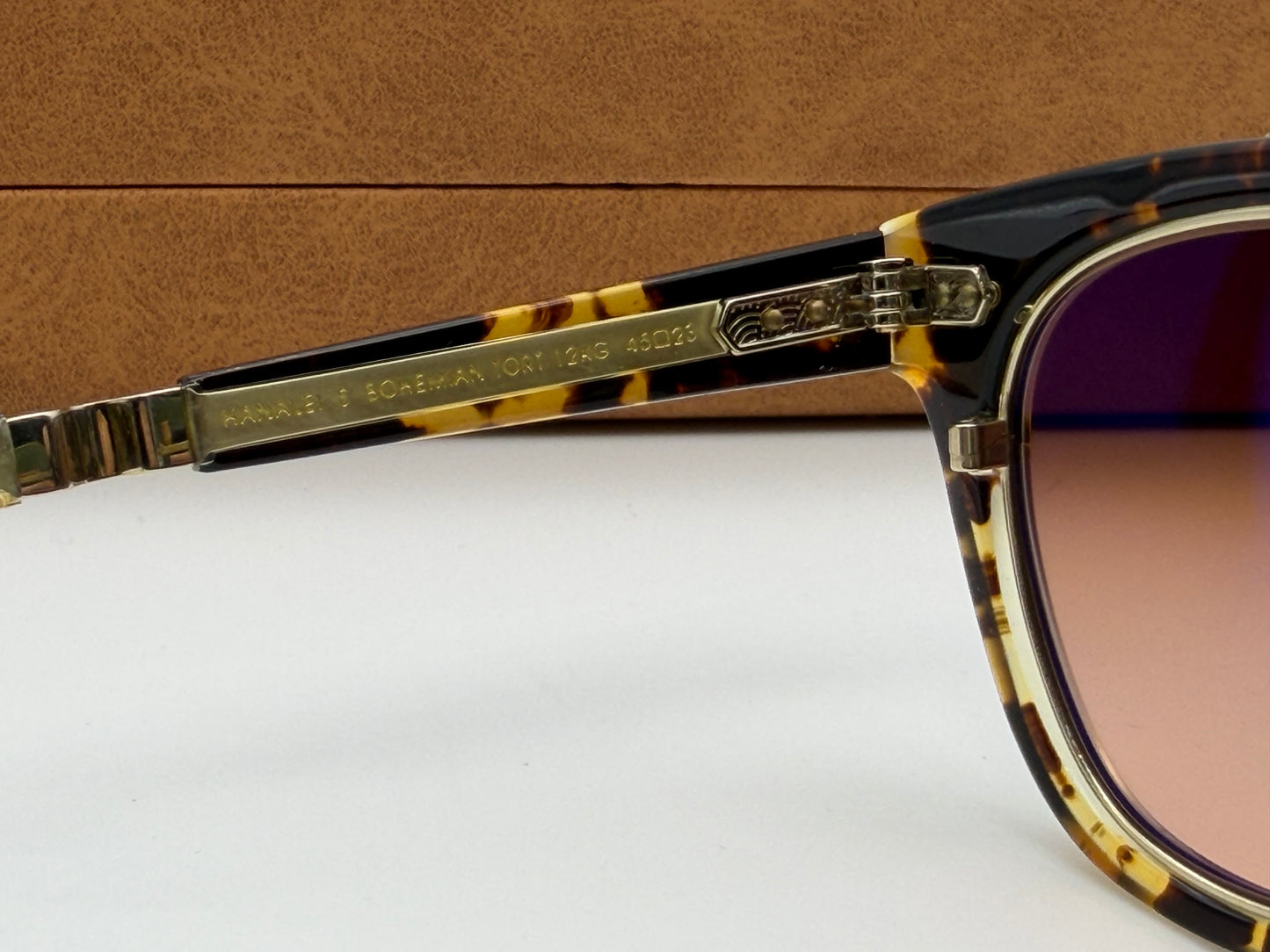 Mr. Leigh Hanalei 45mm Bohemian Tortoise / 12K White Gold Titanium Brown Gradient Japan NEW