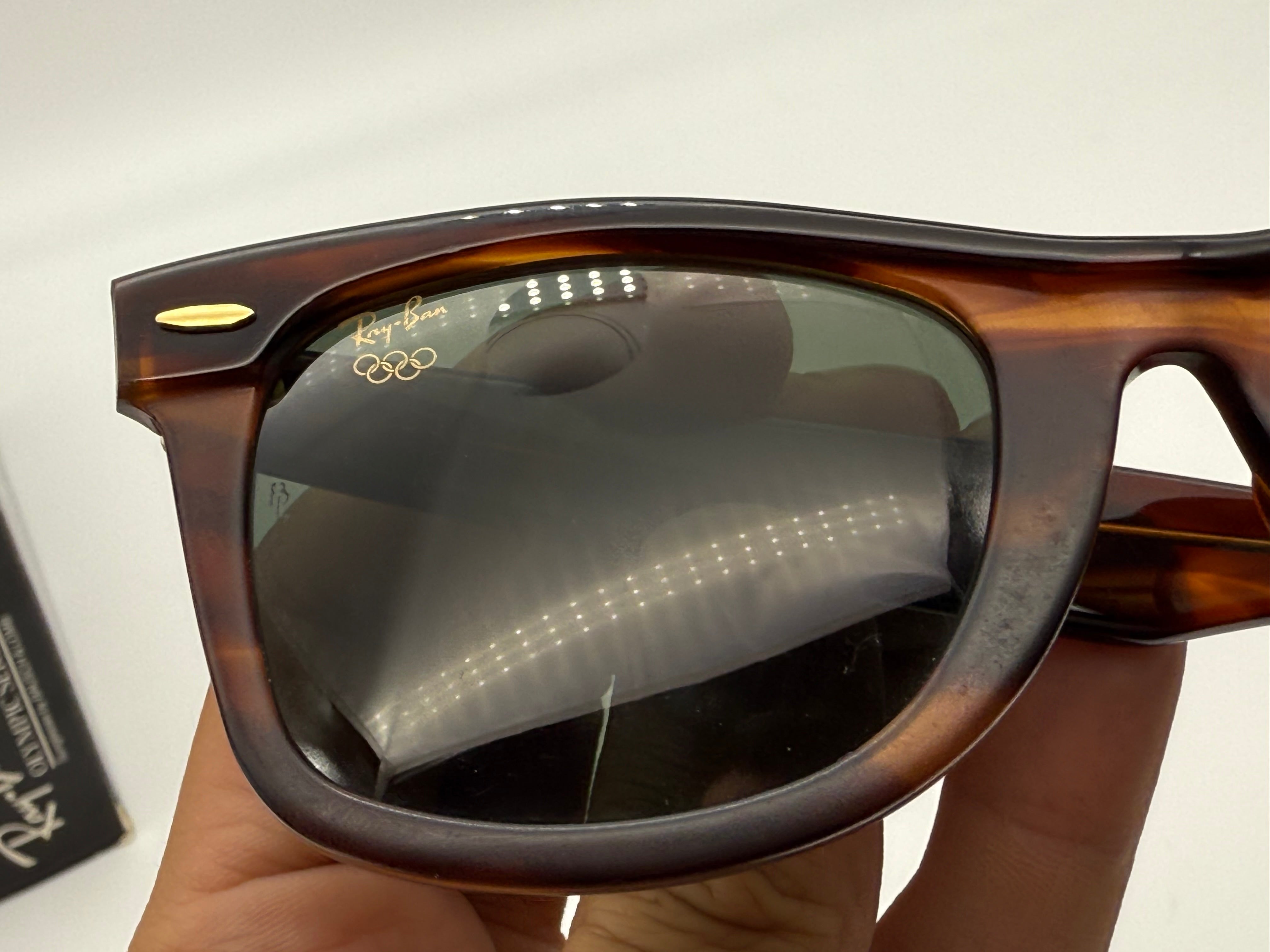 【RayBan】ヴィンテージ•サングラス/Made in USA NEW RAY-BAN RB W2244 XSAR BLACK U.S.OLYMPIC AUTHENTIC FRAME