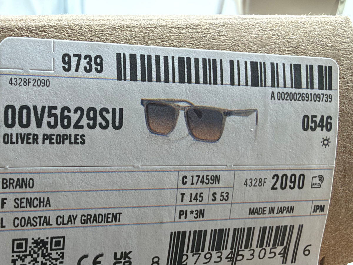 Oliver Peoples Brano 53mm Sencha / Coastal Clay Gradient OV 5629SU 17459N Japan NEW