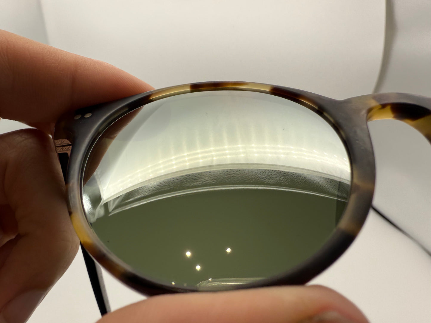 Oliver Peoples DELRAY SUN 48mm OV 5314 SU Semi tortoise semi matte black / Mirror Silver Italy Preowned