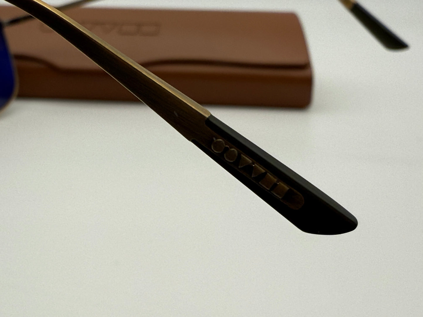 Oliver Peoples Shaefer VFX POLARIZED 55mm OV 1146 ST 5039/P1 Titanium Antique Gold Green PREOWNED