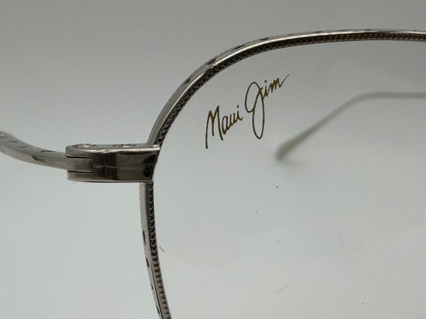 Maui Jim MJ02722-17 48mm Shiny Silver Titanium Small Metal Eyeglasses Demo Lens NEW
