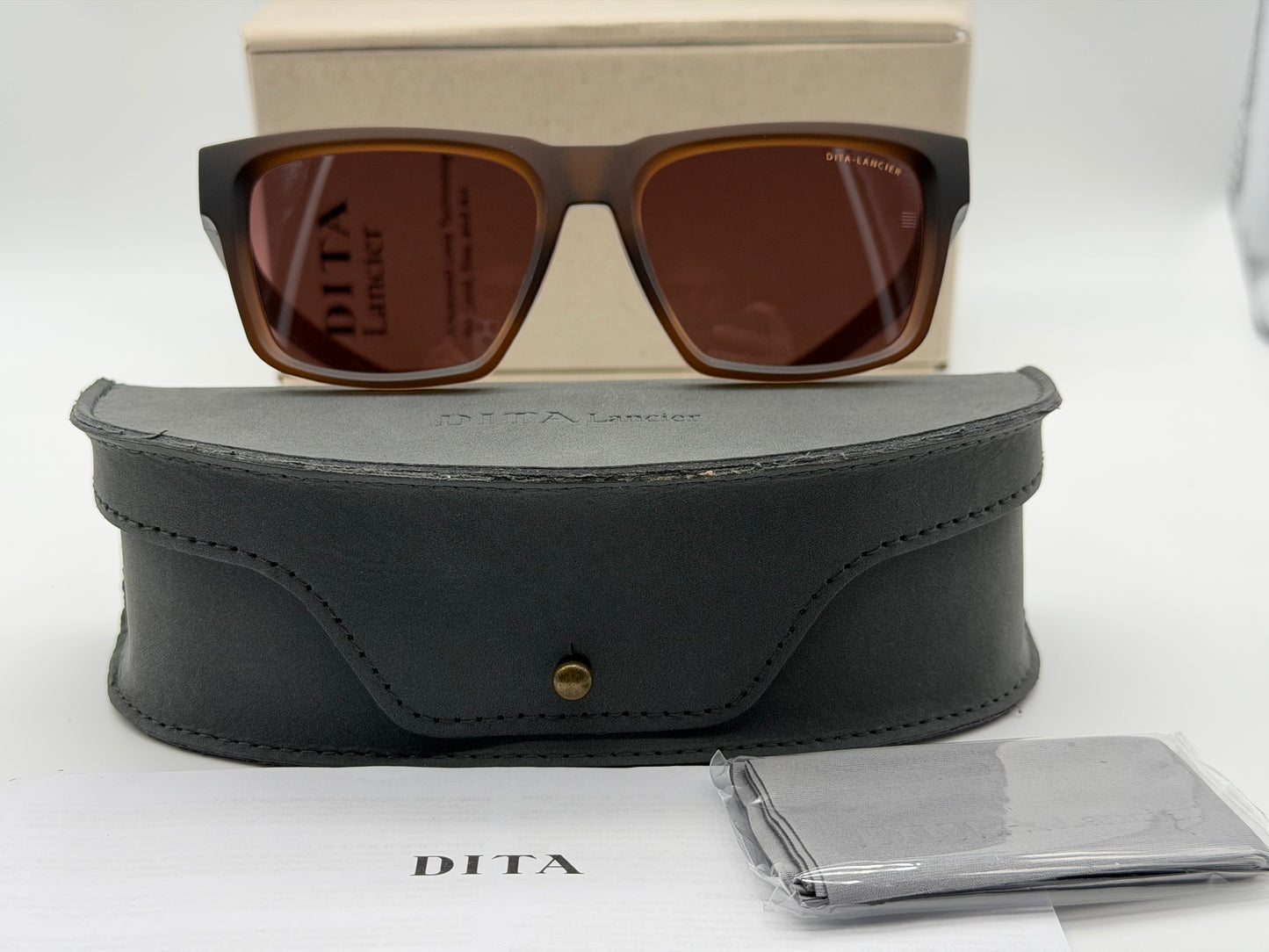 Dita Lancier 54mm LSA - 712 Gold Sand / Copperhead Brown  Land Lens - Brown Polarized Japan NEW