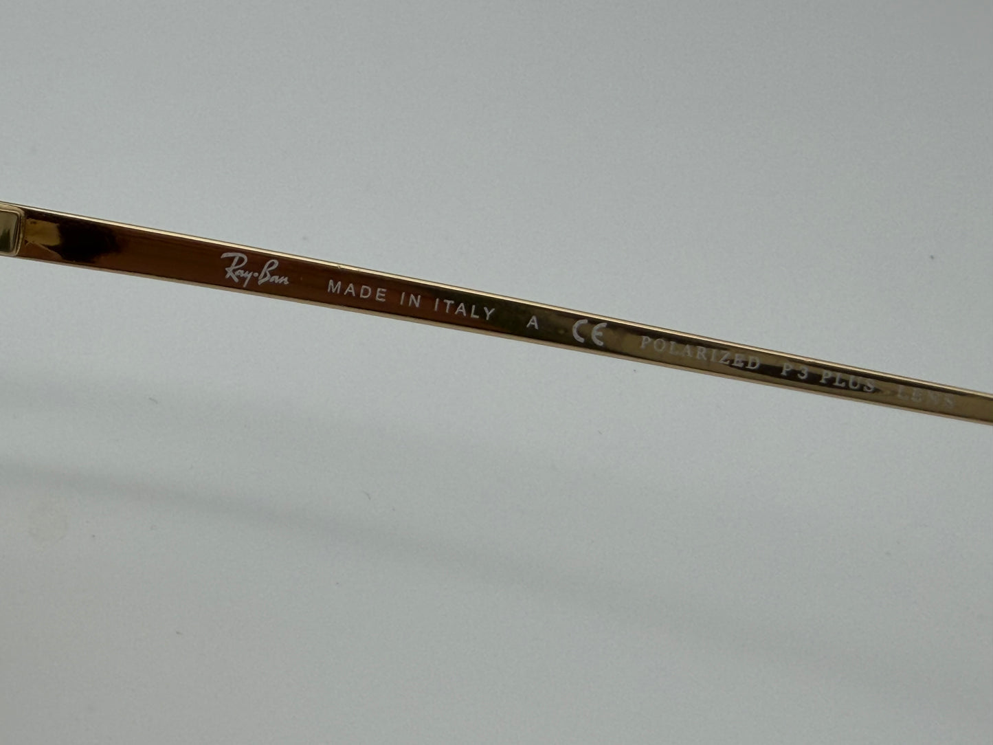 Ray-Ban Aviator Ultra Titanium Limited Edition RB 8029 K 18K Gold / Gold Mirror P 3 Plus lens 040K / N3 Italy Preowned