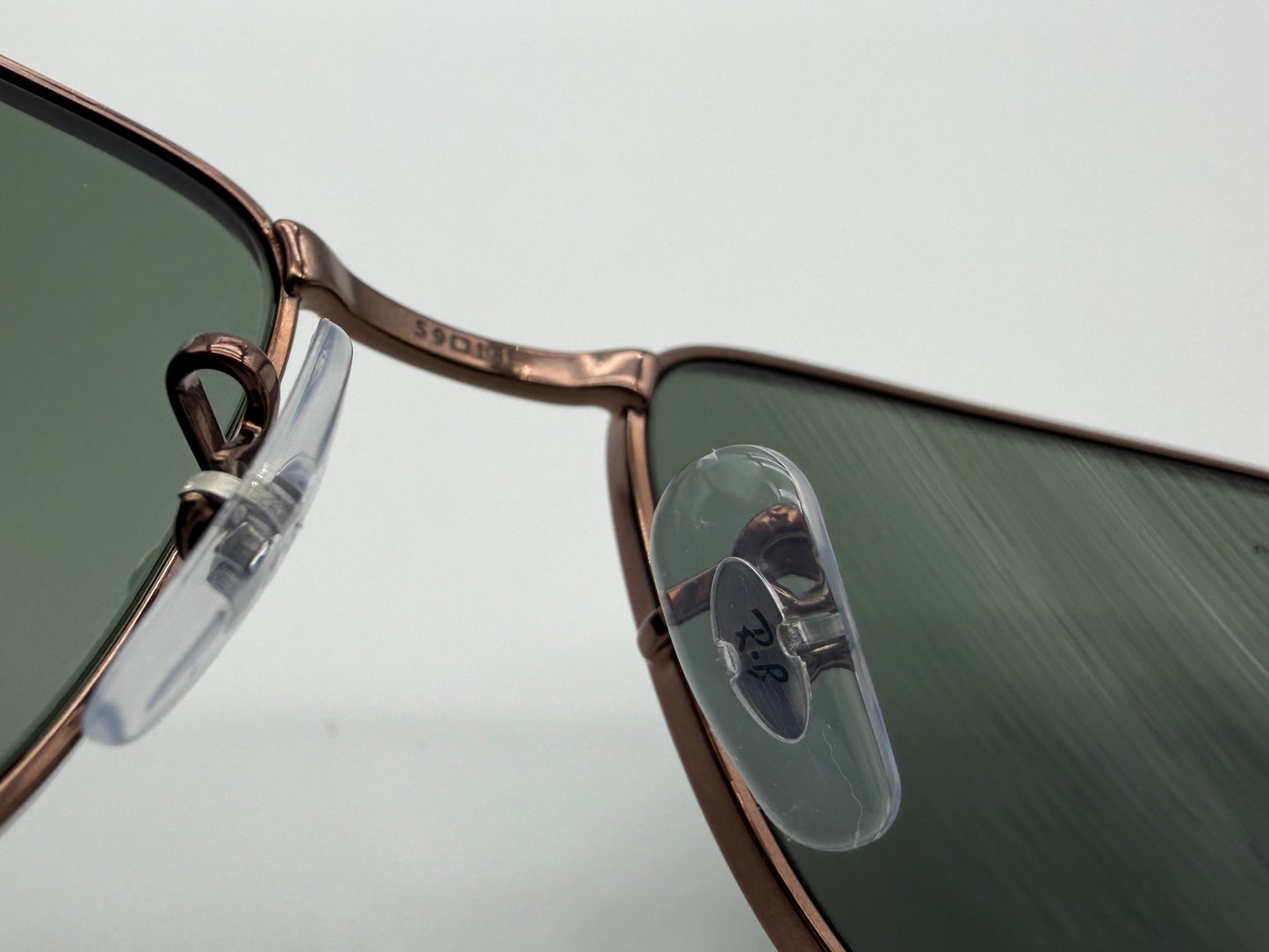 Ray-Ban RB 3750 59mm Copper / Silver Mirror Green Glass Lens 9259 / 40 NEW