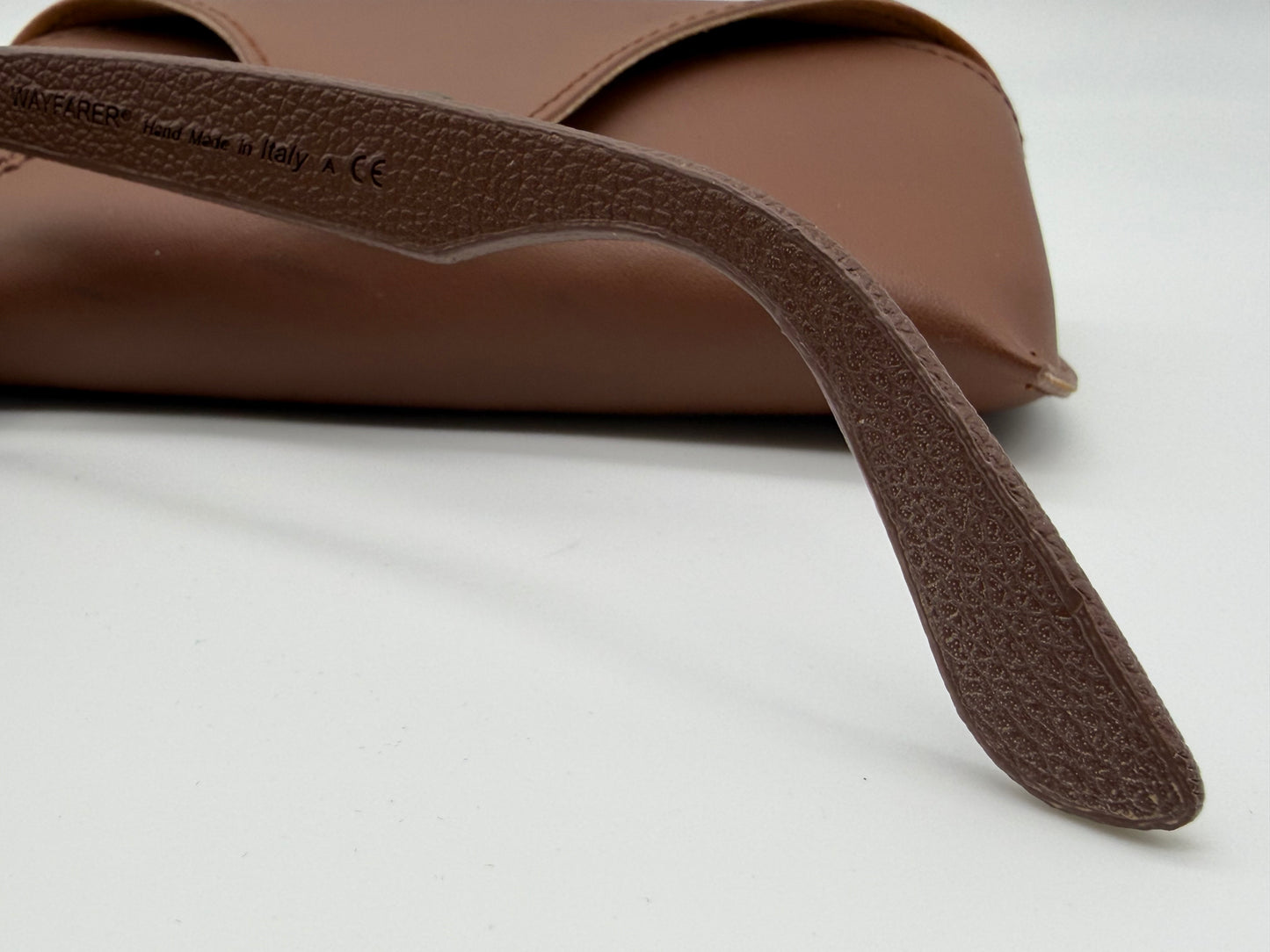 Ray-Ban Wayfarer Leather 50mm Matte Bronze-Copper / Brown Gradient RB 2140 - QM 1169 / 85 Italy Missing Box