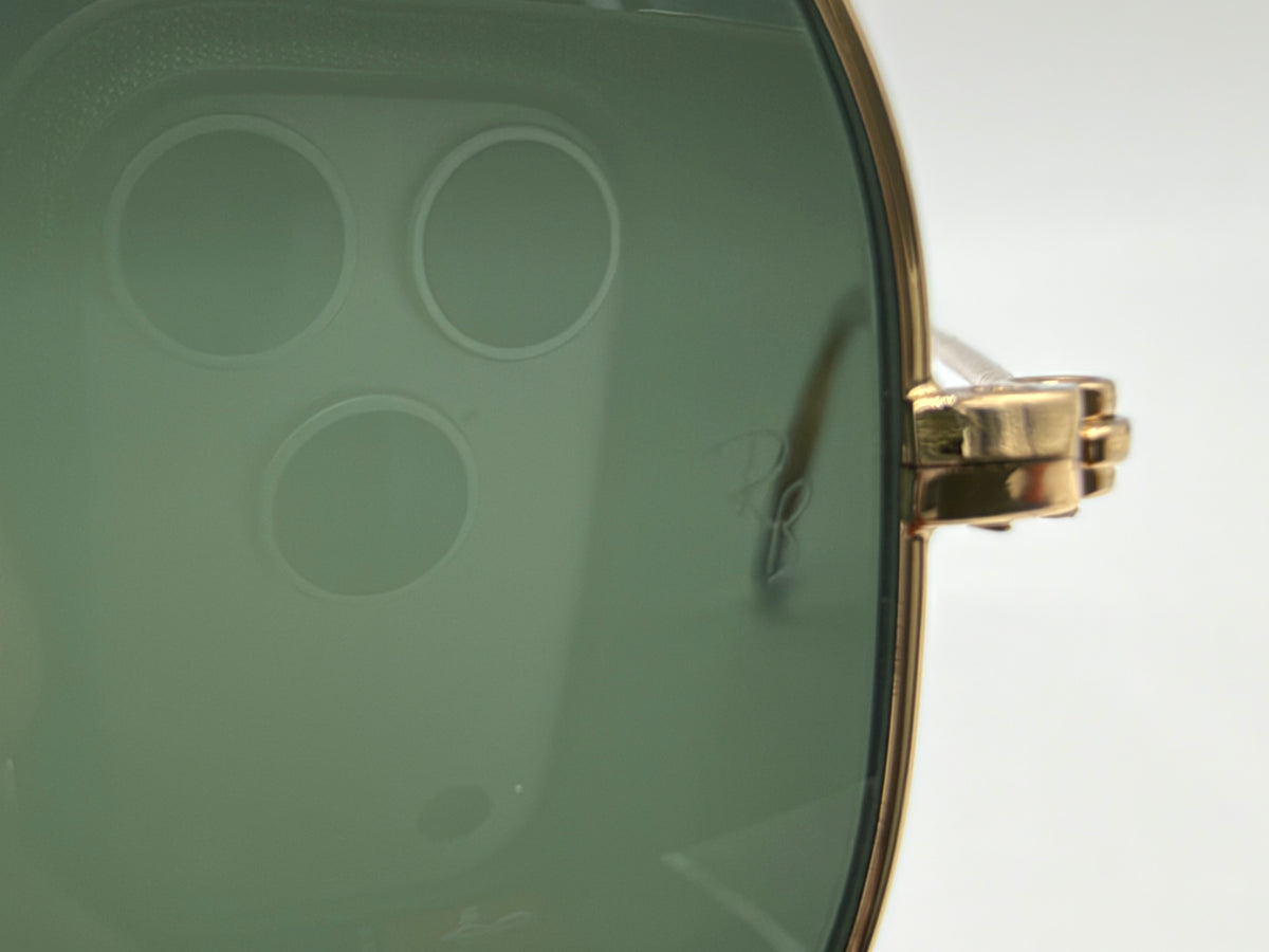 Ray-Ban Classic Aviator 58mm G15 Green Gold RB 3025 L020 Large Metal Italy No Box