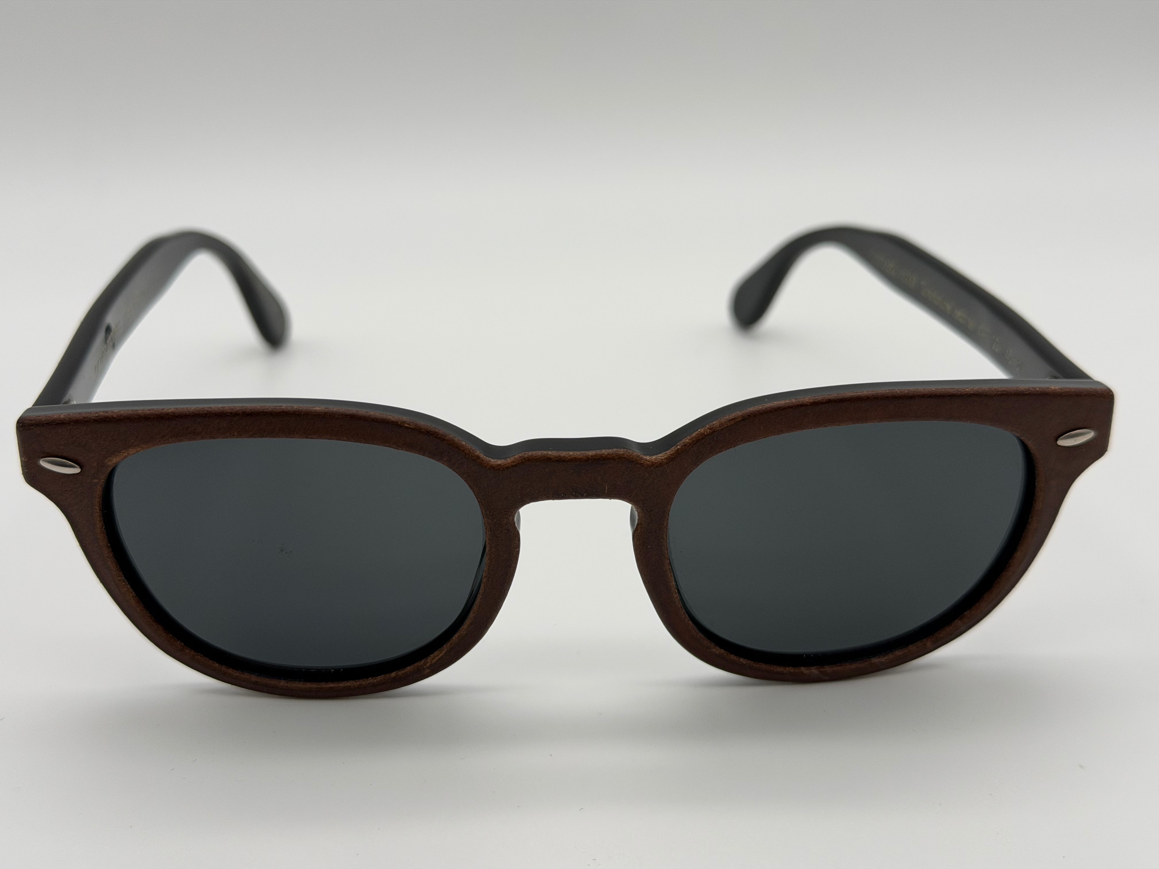 Oliver Peoples BERLUTI Sheldrake Leather 49mm OV5036Q Black Brown