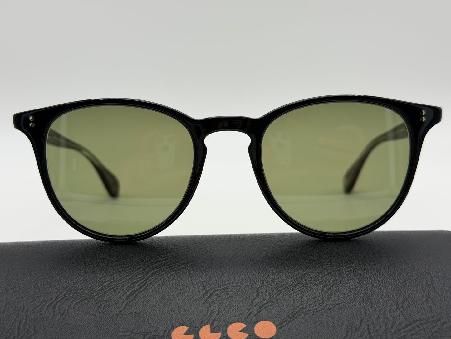 Garrett Leight Manzanita Sun 50mm P3 Black Acetate / Green BKGRN NEW