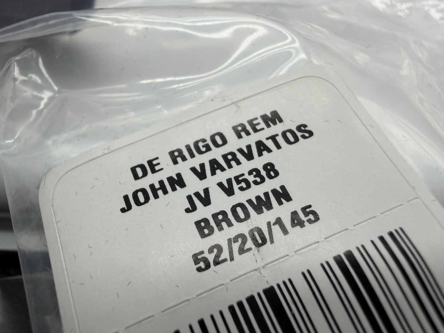 John Varvatos 52mm De Rigo REM Sunglasses JV V538 Brown Frame / Gray Lens Japan NEW