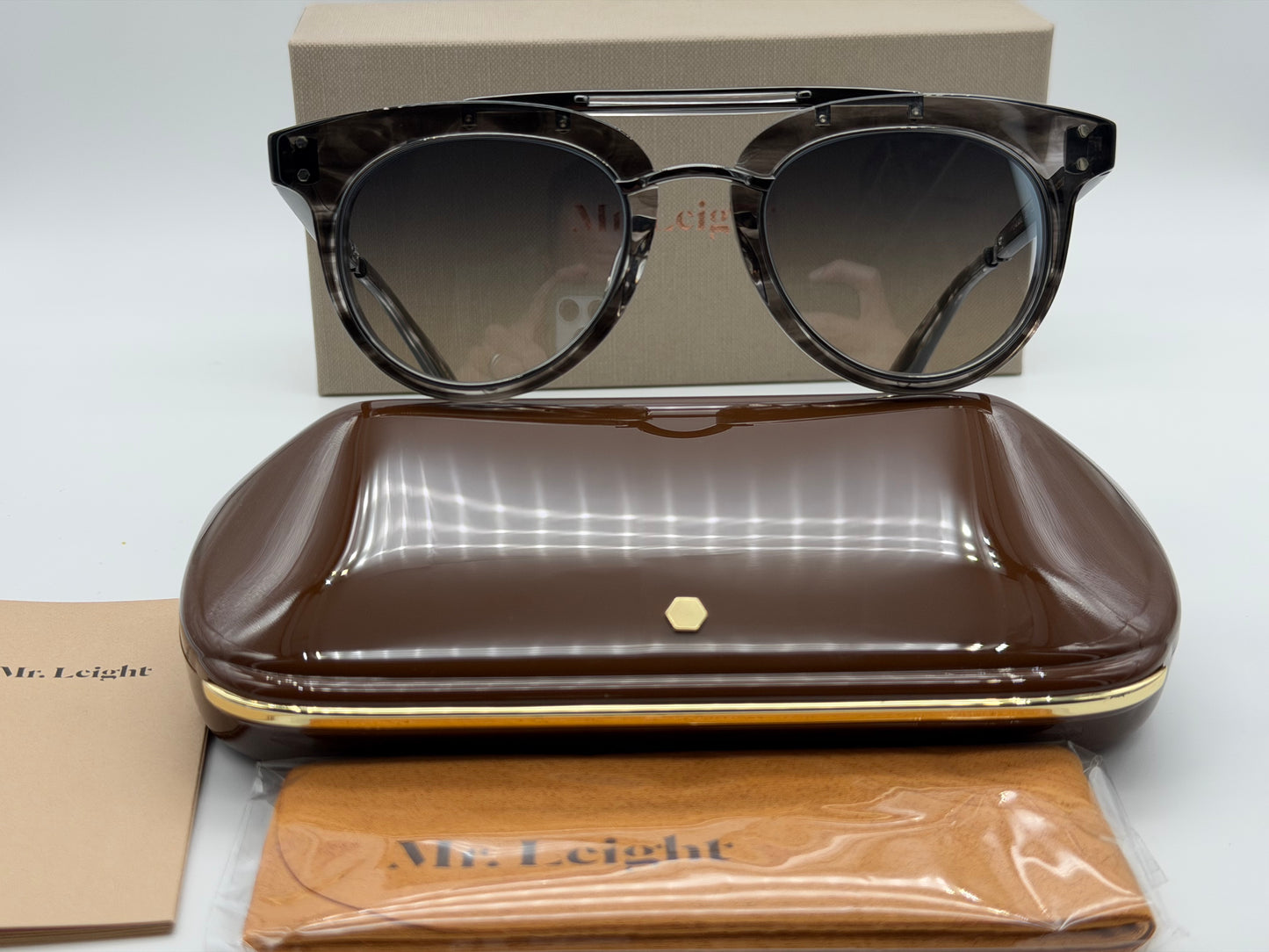 Mr. Leight Laurel S 50mm Coldwater / - Gunmetal / Alpine Japan NEW