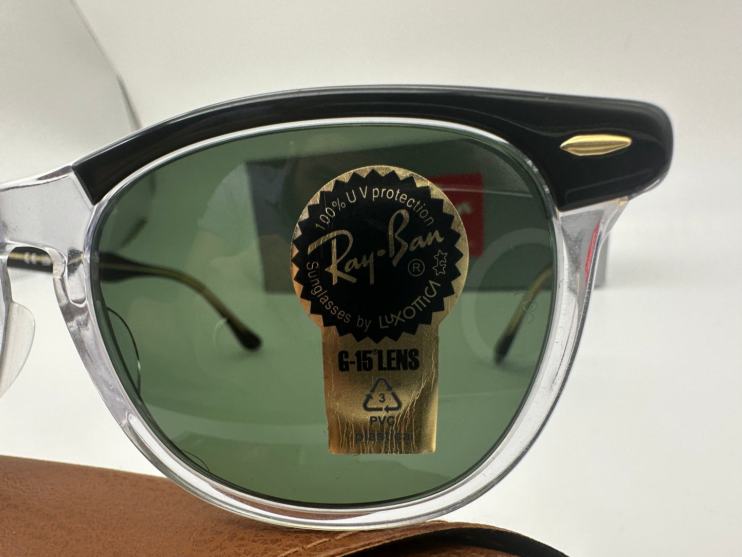 Ray Ban Eagle Eye RB 2398 Black on Transparent Green 56mm Italy