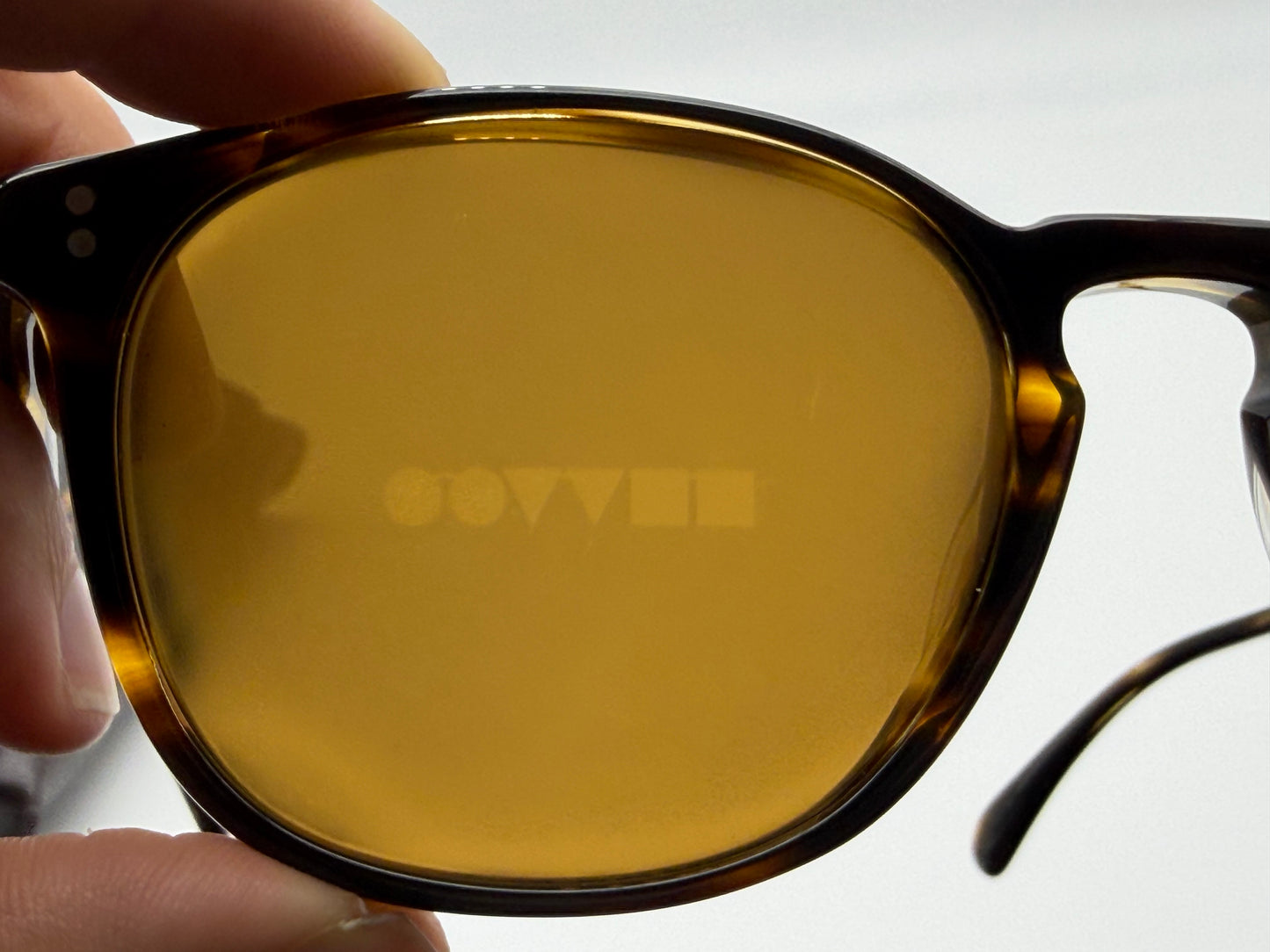 Oliver Peoples 53mm Finley Esq. Sun 100353 Cocobolo / Brown Glass Lens Italy Preowned