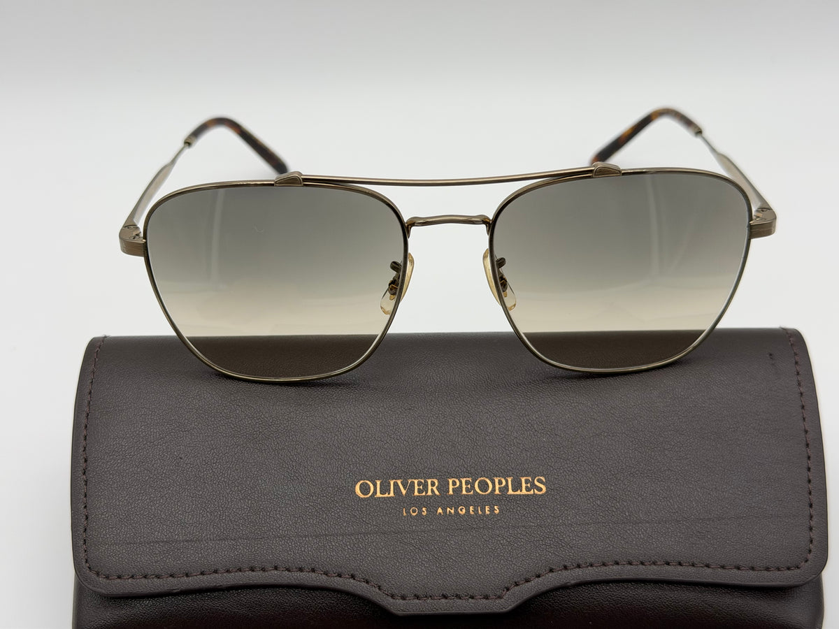 Oliver Peoples Marsan 55mm Brunello Cucinelli Brushed Gold / Shale Gradient Titanium OV 1322 ST 525232 Japan Preowned