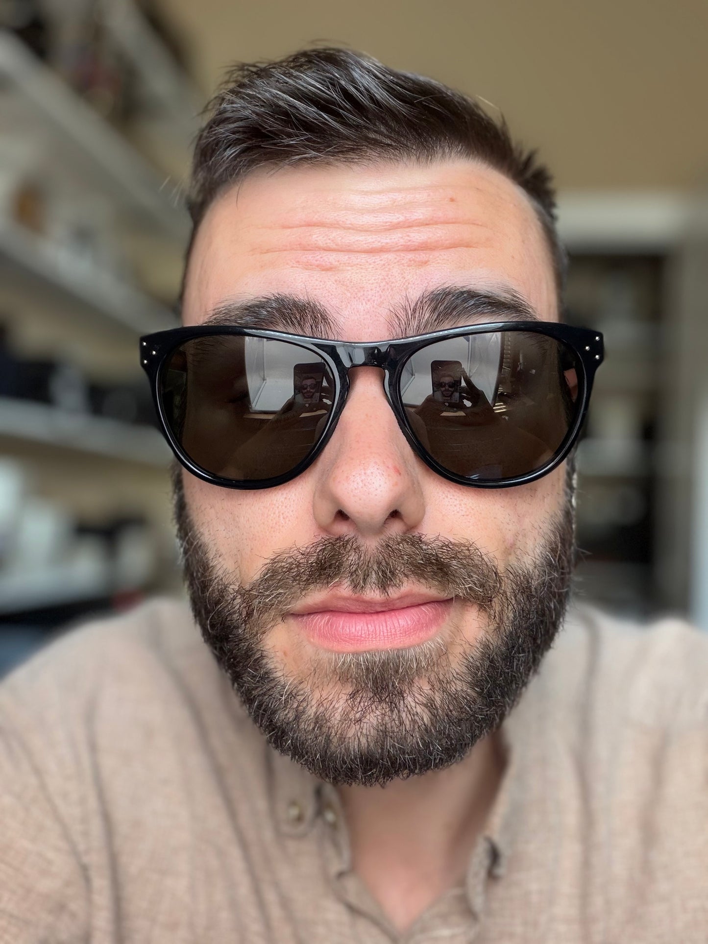 Oliver Peoples Daddy B. 58mm 1st Gen OV 5091S 4590 Black Gold / Green Japan Preowned