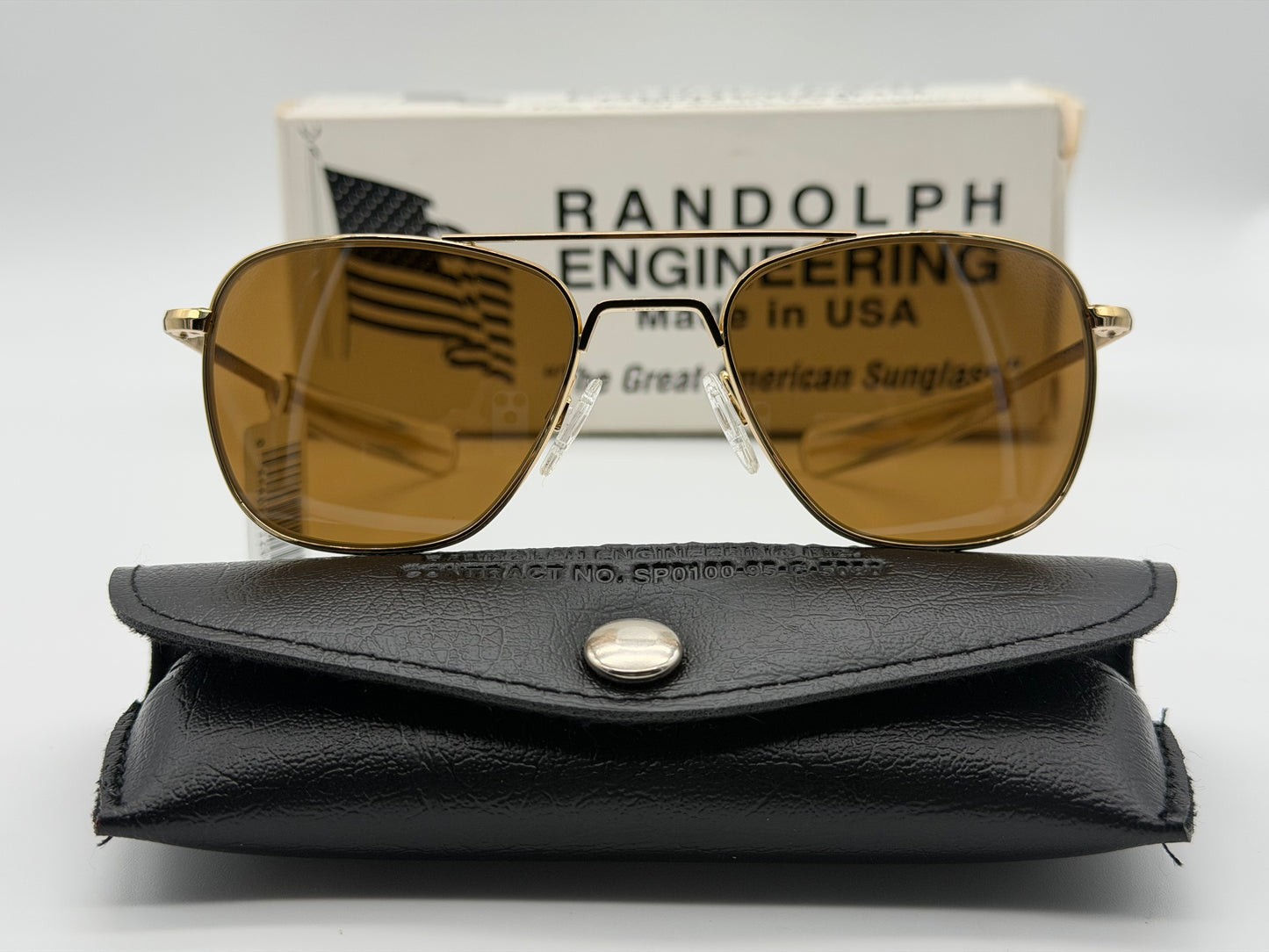 Vintage Randolph Engineering Aviator 52mm Gold / American Tan Bayonet AF 21612 G New Old Stock