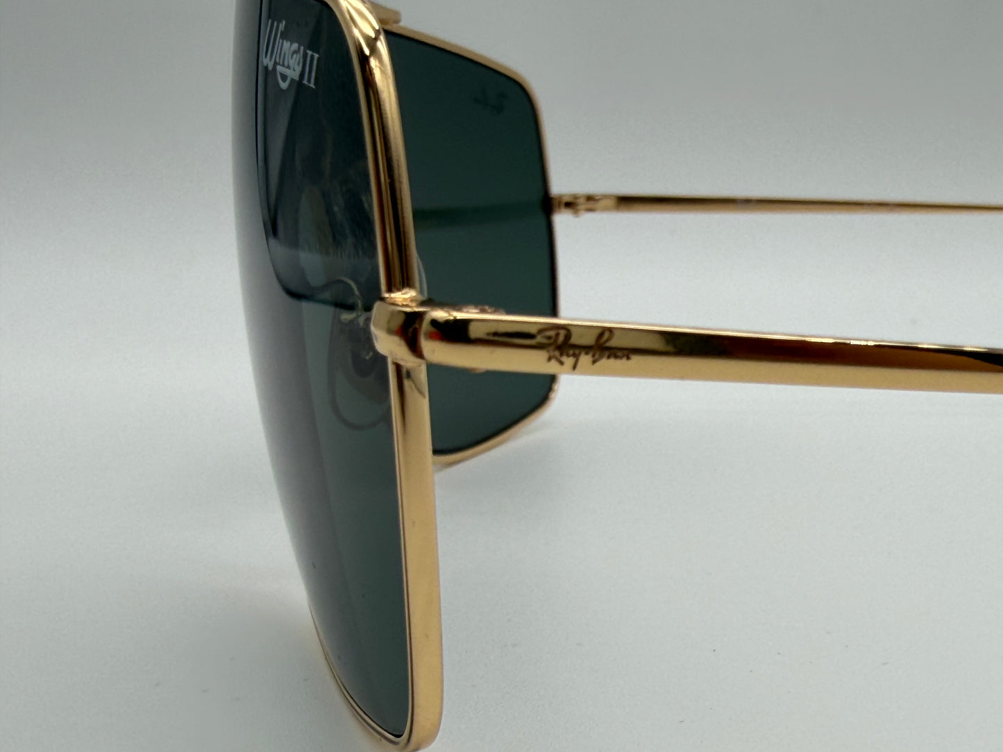 Ray-Ban Wings II RB 3697 Gold / Dark Green 905 / 071 Itlay NEW