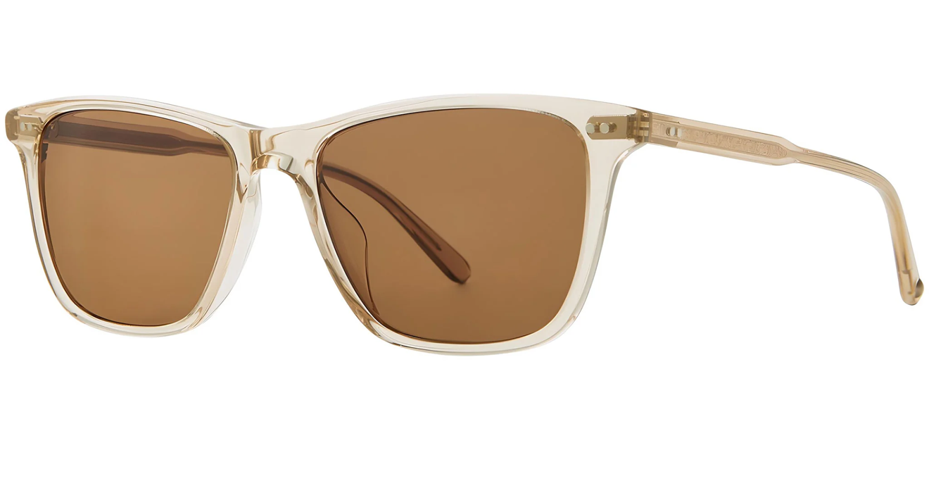 Garrett Leight Hayes Sun 52mm Brew / Pure Brown Polarized Glass Lens NEW