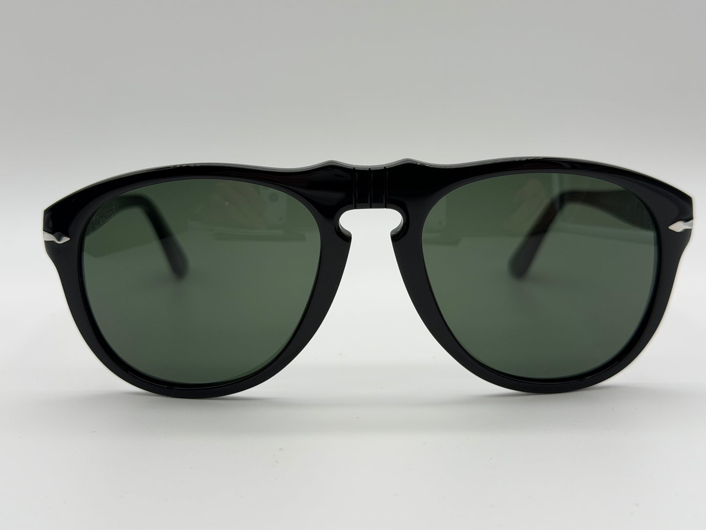 Persol PO 649 54mm Black / Green 95 / 31 Italy NEW