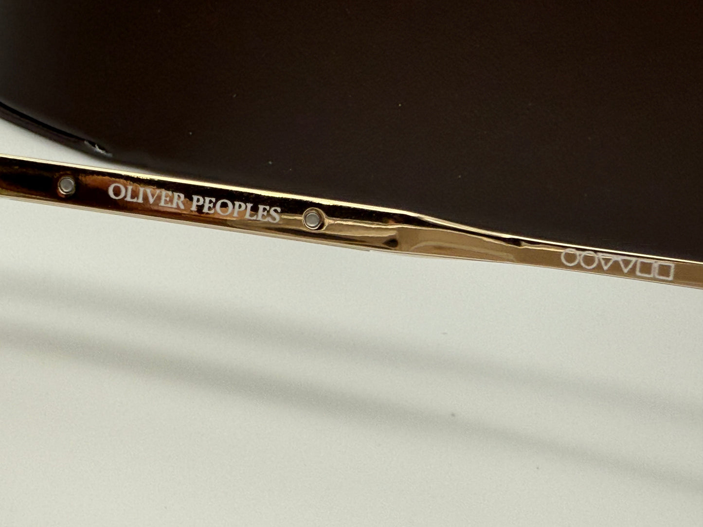 Oliver Peoples Sanford 57mm OV 1130 S Gold / Chrome Amber Photochromic 5132 / 85 Japan Missing Box