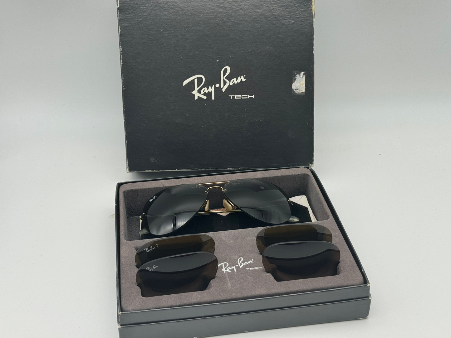 Ray Ban FLIP OUT RB 3460 Aviator 59mm 3 Lenses ORIGINAL BOX Preowned