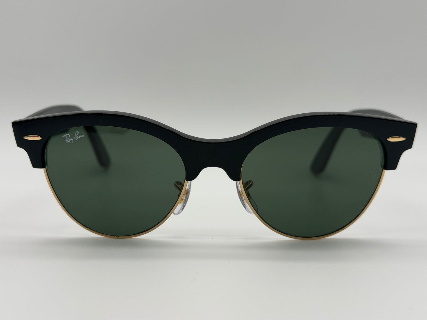 Ray-Ban Clubmaster Way 54mm Black Gold / Green G 15 lens RB 2341 NEW
