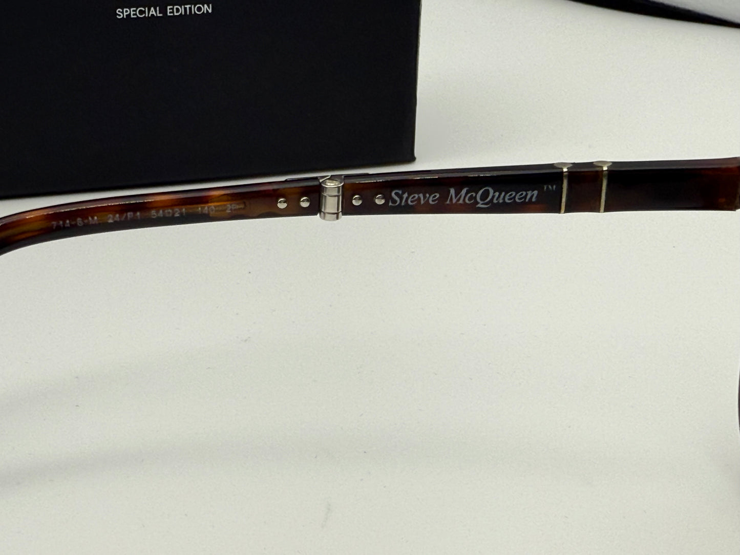 Persol 714 SM 24/P1 54MM Steve McQueen Folding Havana / polar green Lens Open Box