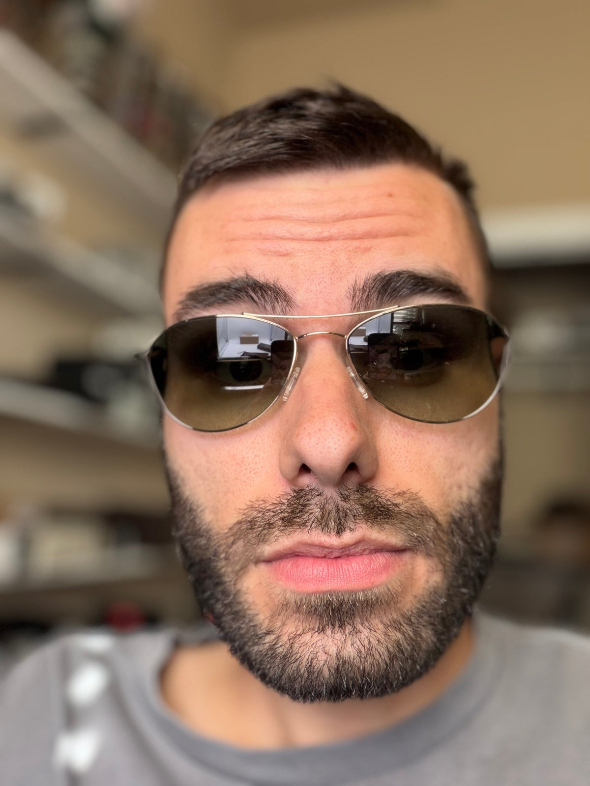 Oliver Peoples Aero II Gold / G 15 Gradient OV 1358S 5035 BH Italy NEW