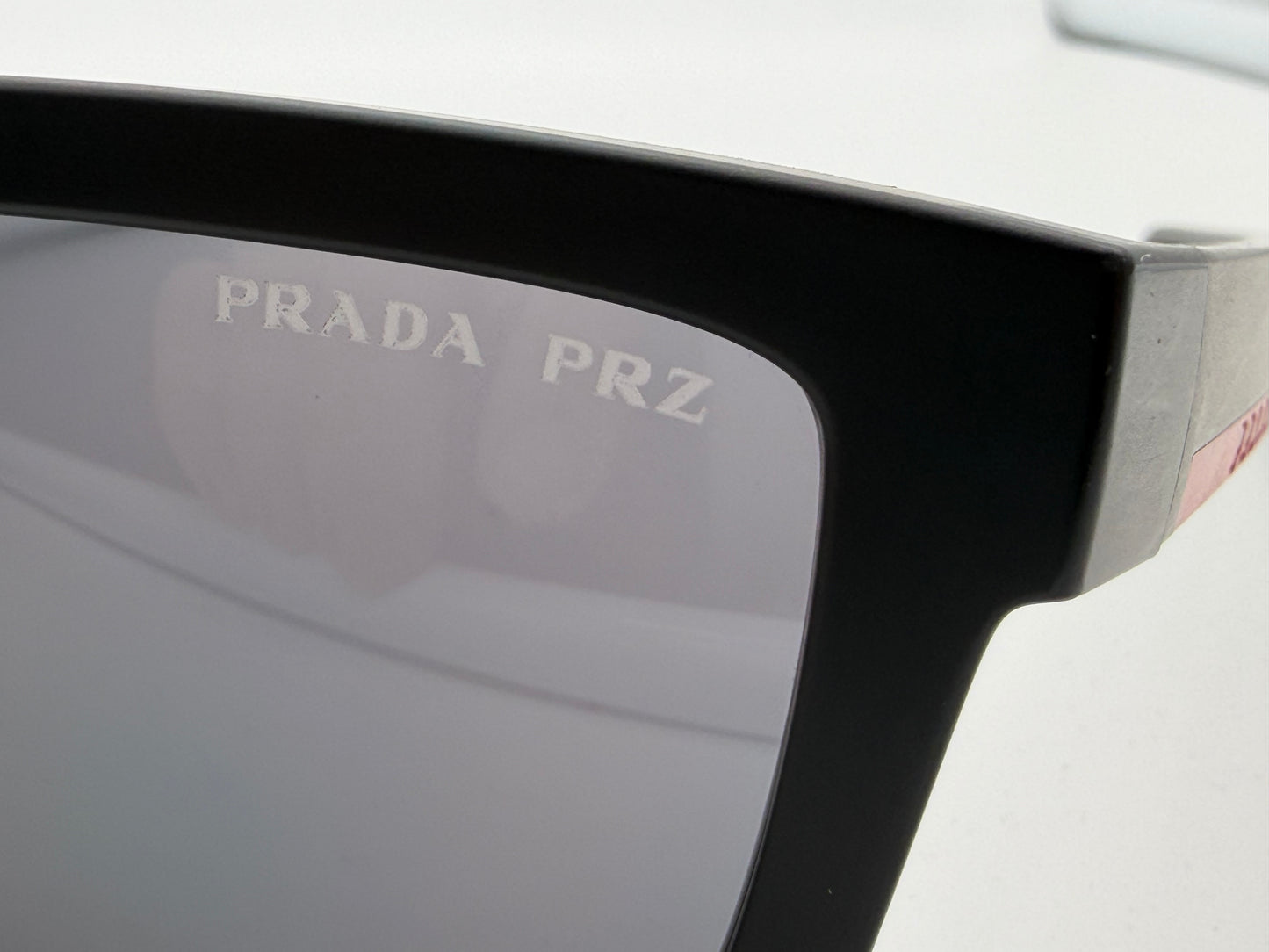 Prada Linea Rossa PS 02ZSU 55mm Dark Gray Polarized / Matte Black Italy Open Box