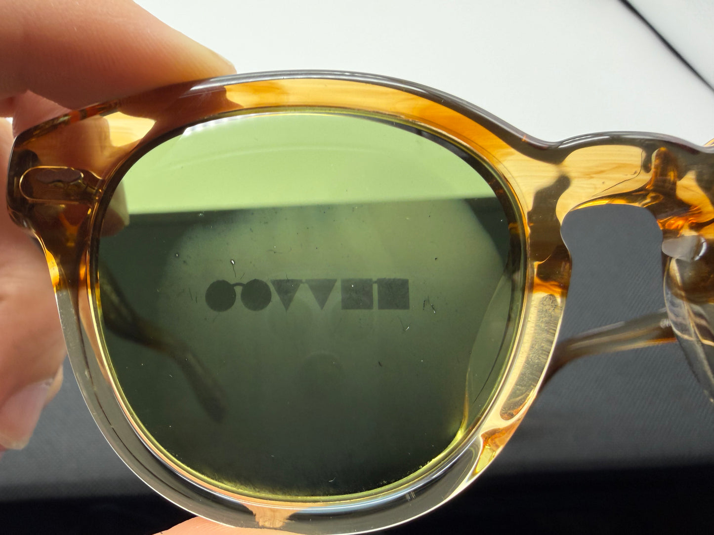 Oliver Peoples Cary Grant Sun 48mm Honey VSB Green Glass Lens OV 5413SU 167452 Italy Preowned