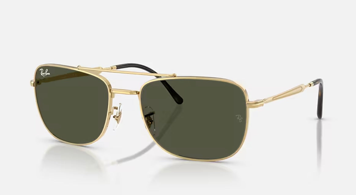 Ray-Ban RB 3755 59mm Gold / G-15 Glass 001/31 NEW