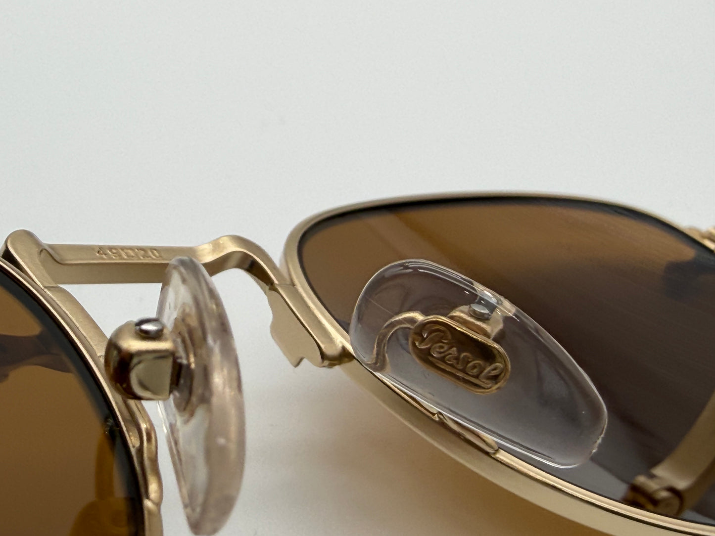 Persol PO 2491 49mm 1142 33 Gold / Brown Crystal Itlay NEW